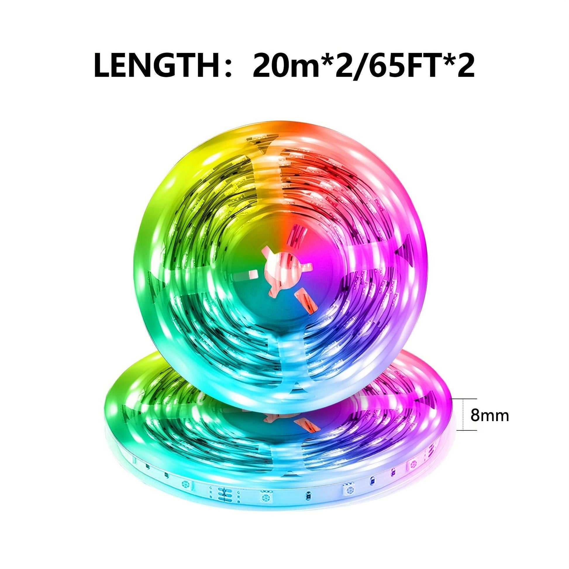 130/25/50/100ft 40/7.5/15/30m LED Strip Lights with App Control Remote, RGB LED 24V Dimmable Sync Color Changing Lights for Bedroom, Home Decor, Music Sync - Buy online at  Vibe In Cart.