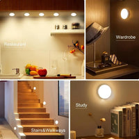 3pcs Motion Sensor Night Lights in Warm White/Cold White - Adjustable Brightness, Automatic On/Off, Ideal for Bedside, Stairs, Under Cabinets & Wardrobes, Night Light for Bedroom - Buy online at  Vibe In Cart.