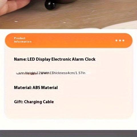 New student creative alarm clock fashion simple office electronic clock LED LCD clock home bedside clock temperature clock plastic clock - Buy online at  Vibe In Cart.