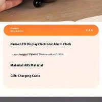 New student creative alarm clock fashion simple office electronic clock LED LCD clock home bedside clock temperature clock plastic clock - Buy online at  Vibe In Cart.