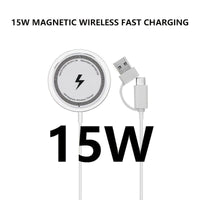 A Fast-charging Magnetic Wireless Charger 15W Charging Pad, Compatible with iPhone 16/15/14/13/12/11, Pro Max/Mini, 5W Samsung S24/S23/S23 Ultra/S22/S22+/S22 U, with Dual Input USB-C/A Ports, Compatible, with Smart Overcharge - Buy online at  Vibe In Cart.