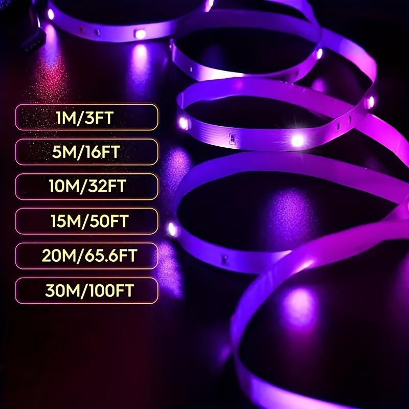 [1 Set RGB LED Strip] 1 Set 3.28-100ft/1-30m RGB 2835 LED Flexible Strand Diode Strip Light with 5V USB | for TV Backlight Room Decoration | Without Battery - Buy online at  Vibe In Cart.