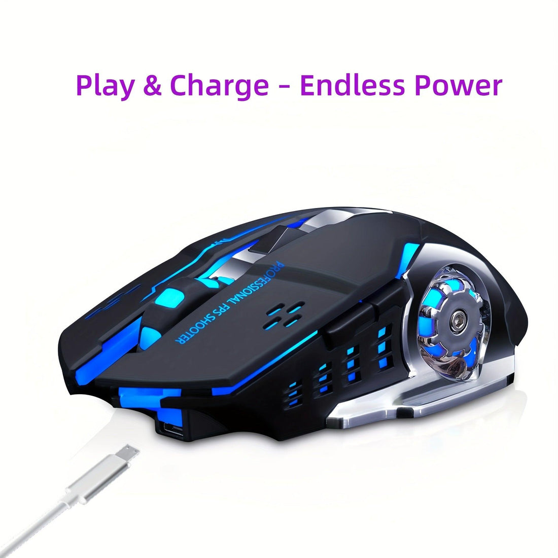 Rechargeable Dual-Mode Mouse- BT+ 2.4G Wireless Mouse, RGB Gaming Mouse, Silent Clicks, Long Battery Life, Ambidextrous Ergonomic Comfort- for Extended Work& Gaming- Computer& Gaming Accessories - Buy online at  Vibe In Cart.