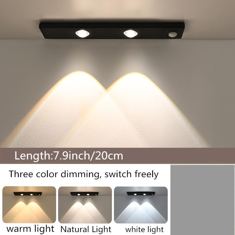 Human Body Sensing Light, Motion Sensor Light, Strip Light, Night Light, USB Rechargeable, Dimmable, Three-Color LED Light, Magnetic, Wireless, Suitable for Kitchen, Wardrobe, Cabinet, Shoe Cabinet, Bedroom, And Cat Eye Small - Buy online at  Vibe In Cart.