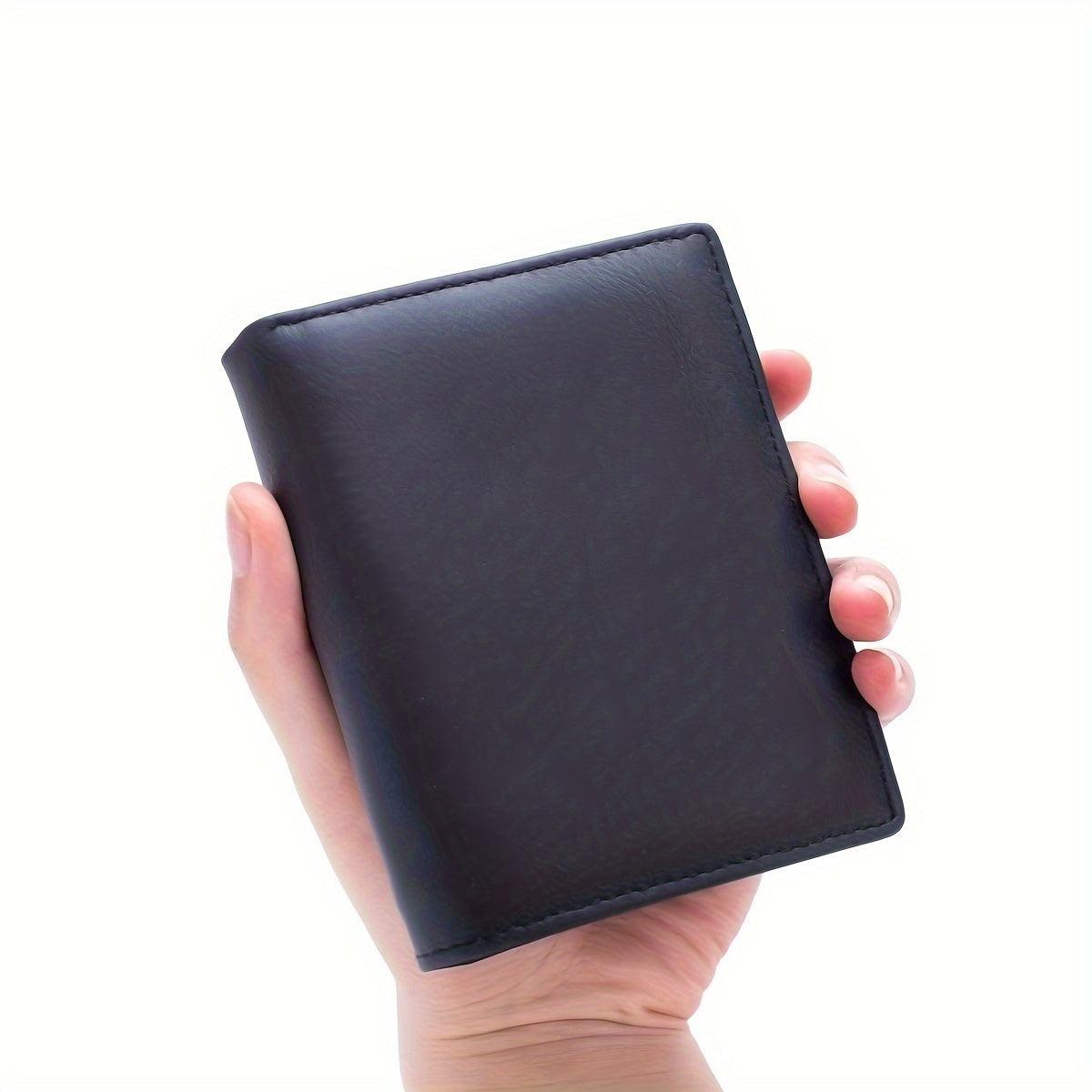 [Genuine Leather Card Holder] Genuine Leather Vintage Thin Vertical Short ID Credit Card Holder Wallet | 1pc for Men & Women, Solid Color, Lining, Non-Braided - Ideal for Thanksgiving, Father's Day, Christmas, Valentine's Day - Buy online at  Vibe In Cart.