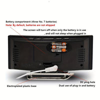 Creative LED Curved Screen Mirror Alarm Clock, Multifunctional Silent Smart Desktop Clock, Christmas Valentine's Day New Year Holiday Gift, 1 pc - Buy online at  Vibe In Cart.