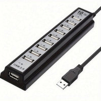 10-Port USB Hub Compatible for PS5/PS4/Xbox/PC/Mac - USB- External USB Adapter with 10 Individual Ports, USB- (No External Power Required), Fast Charging & Data Transfer, Compatible with USB Devices (Laptops, Keyboards, Mice) - Buy online at  Vibe In Cart.
