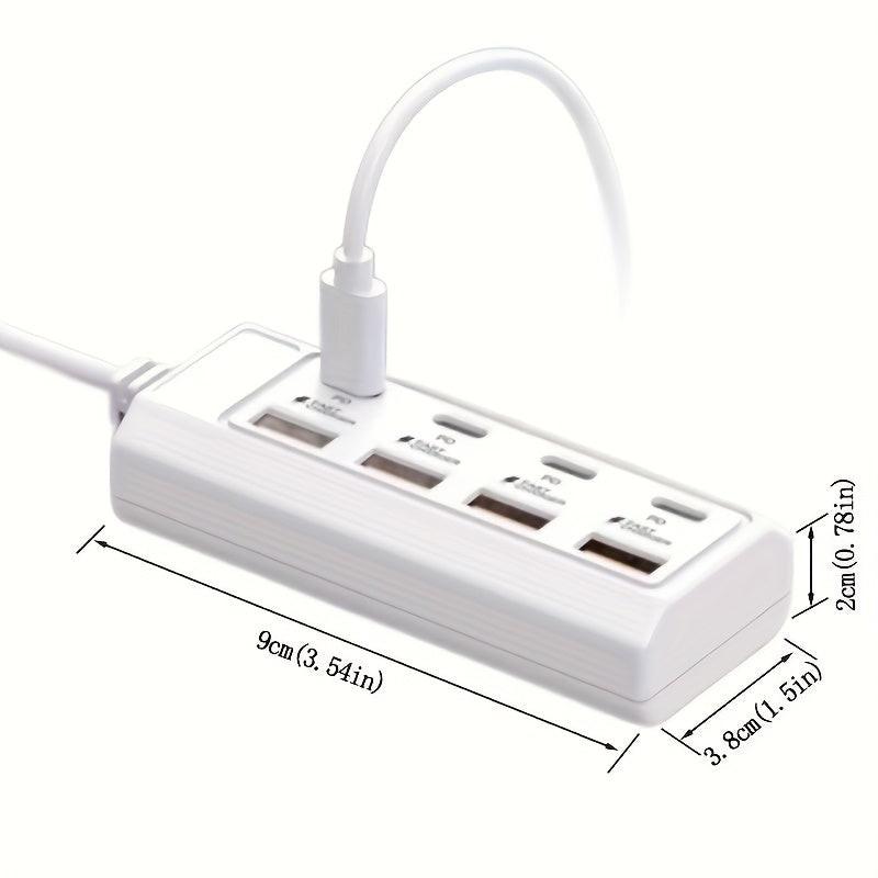 [25W 8-Port USB Charger] 25W 8-Port USB Wall Charger | Fast Charging Station with Smart Management - 4 USB-A + 4 PD Ports - Compatible for Smartphones, Tablets, Laptops, Power Banks & PD Devices - 2023 Upgraded Multi-Device C - Buy online at  Vibe In Cart.