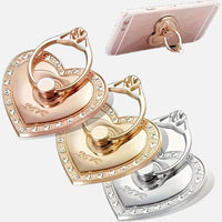 [360° Rotating | Durable] 360° Rotating Heart-Shaped Honeycomb Phone Stand | Foldable Adjustable Height, Durable Metal, Ergonomic Design | Hands-Free Viewing, Compatible with Most Phones, Car Mount, Decorative Accessory - Buy online at  Vibe In Cart.