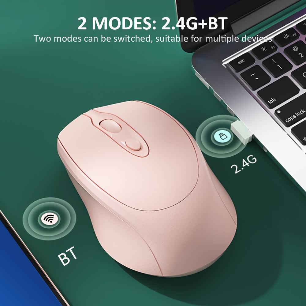 Wireless Mouse, Dual-Mode Portable Computer Mouse with Silent Clicking, Charged with Type-C Interface, Suitable for Laptop/Tablet/PC/Desktop Mouse - Buy online at  Vibe In Cart.