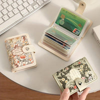 Women's Floral Credit Card Holder Wallet - Multi-Slot Organizer with Snap Closure, Compact ID & License Card Holder, Casual Chic Design for Everyday Use, Wallet Card Holder, Elegant Accessory, Durable Organizer - Buy online at  Vibe In Cart.