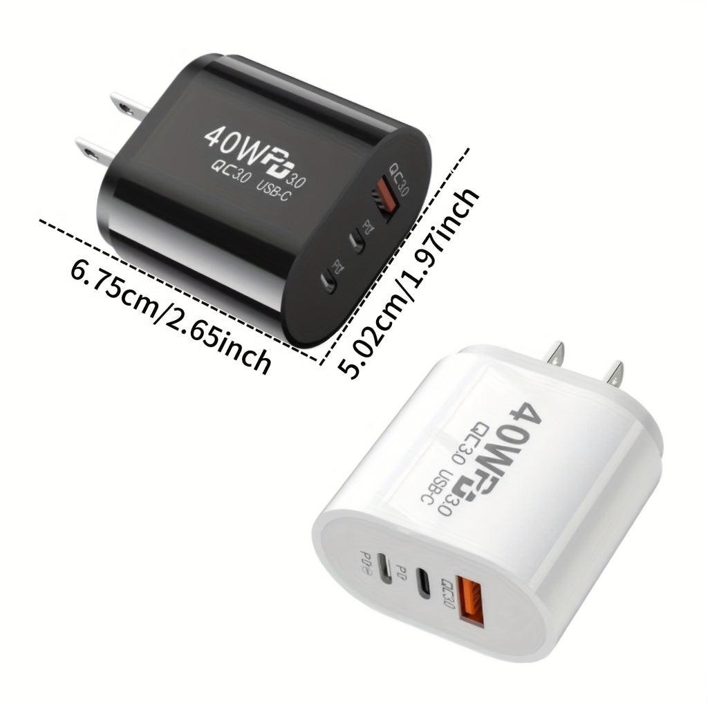 1 Universal Travel Adapter with 1 USB+2 USB-C Ports QC+PD 3.0 Power Adapter, Multi-Region Wall Charger for US, Compatible with iPhone, Samsung, Tablets, etc. - Buy online at  Vibe In Cart.