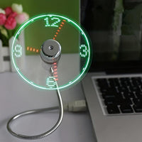 Clock Fan USB Fan LED Time Display Portable Cooling Fan For Desktop And Laptop Computers - Buy online at  Vibe In Cart.