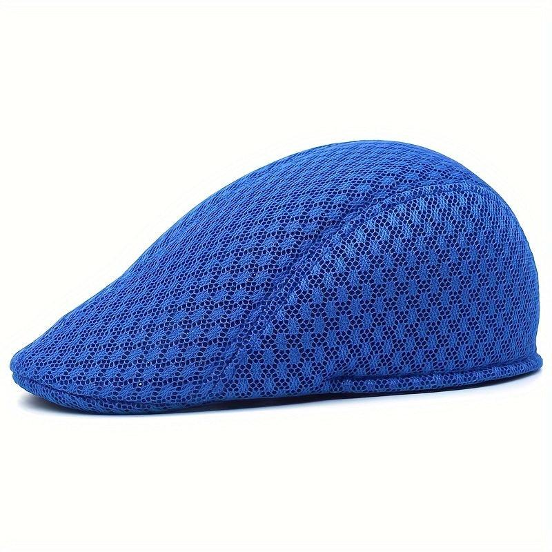 Korean Version of Simple Solid Color Hollow Breathable Mesh Light Plate Forward Hat Outdoor Play All Shade Retro Painter Hat - Buy online at  Vibe In Cart.