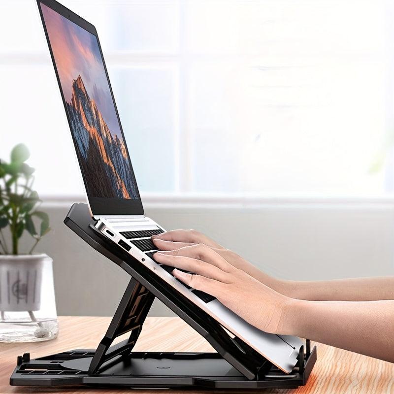 Portable Adjustable Laptop Stand - ABS Material, Height-Adjustable, Cooling Function, Rotatable Base for 13-15 Inch Laptops, Office Desk Accessory - Buy online at  Vibe In Cart.
