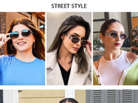 Vintage Oval Narrow Frame Sunglasses for Women and Men, Hexagonal Golden Metal Sunglasses with UV Protection - Buy online at  Vibe In Cart.