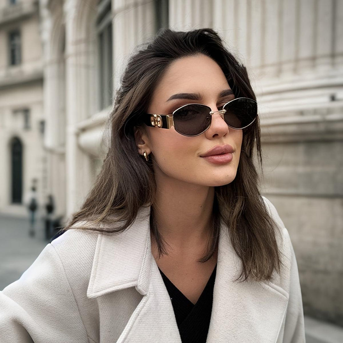 Vintage Oval Narrow Frame Sunglasses for Women and Men, Hexagonal Golden Metal Sunglasses with UV Protection - Buy online at  Vibe In Cart.