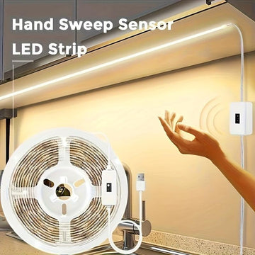 10ft-32.8ft USB-Powered Motion Sensor LED Strip Lights, Automatic Sensing Switch, White & Warm Light, Ideal for Stairs, Closets, Kitchens, Bedrooms, and Hallways - Buy online at  Vibe In Cart.