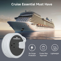 Travel Power Strip With USB Ports, Cruise Approved Power Strip, 3 AC Outlets And 3 USB (1 USB-C), 4ft Extension Cord 45° Flat Plug Power Strip, Non Surge Protector For Travel, Cruise Ship, ETL Listed - Buy online at  Vibe In Cart.