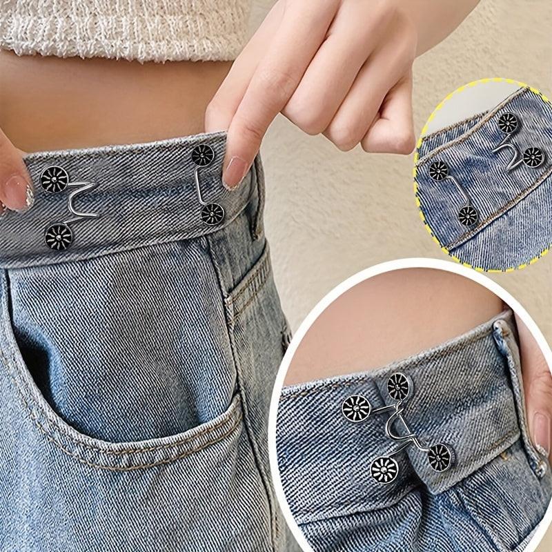 [Adjustable Buckle Belt] Light Blue Denim Adjustable No-Hole Waist Buckle Belt | Floral Decorative Removable Jean Fixer for Women, Casual Street Style, Perfect for Weekend or Daily Wear, Jean Belt Replacement - Buy online at  Vibe In Cart.