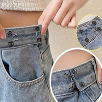 [Adjustable Buckle Belt] Light Blue Denim Adjustable No-Hole Waist Buckle Belt | Floral Decorative Removable Jean Fixer for Women, Casual Street Style, Perfect for Weekend or Daily Wear, Jean Belt Replacement - Buy online at  Vibe In Cart.