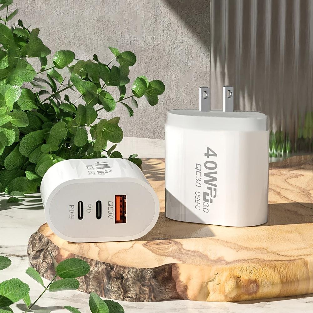 1 Universal Travel Adapter with 1 USB+2 USB-C Ports QC+PD 3.0 Power Adapter, Multi-Region Wall Charger for US, Compatible with iPhone, Samsung, Tablets, etc. - Buy online at  Vibe In Cart.