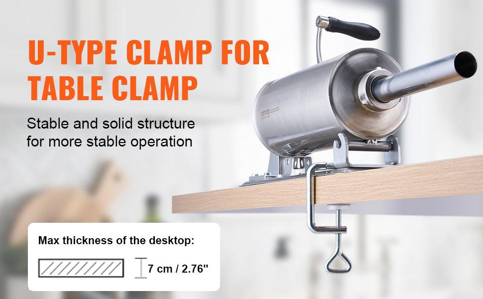 SucceBuy 2.5L Manual Sausage Stuffer Food-Grade Stainless Steel & 8 Stuffing Tubes for Home Kitchen Restaurant Commercial - Buy online at  Vibe In Cart.