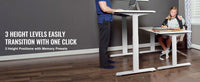 SucceBuy Standing Desk Frame  Electric Stand Up Computer Desk Legs Ergonomic DIY Workstation Base for Home Office Black white - Buy online at  Vibe In Cart.